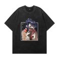 thumbnail image 5 of THNCLZX Washed vintage Komi Shoko cotton T-shirt anime street hip-hop short-sleeved pattern summer unisex clothing, 5 of 10