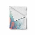 thumbnail image 2 of Octopus Soft Flannel Fleece Blanket, Marine Animals Undersea with My Baby Wording in Pastel Watercolor Style, Cozy Plush for Indoor and Outdoor Use, 50" x 60", White and Multicolor, by Ambesonne, 2 of 6