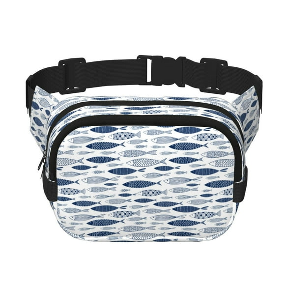 Gaeub Blue Fish print Collapsible Cooler Bag Insulated,Leakproof Food Bag for Hot or Cold Food Delivery,Travel Insulated Bag, or Beach Cooler Bags