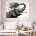 thumbnail image 2 of Elephant Stock Elephant Elation Wall Art - Horizontal Canvas Wall Art - Living Room Wall Decor - Animal Canvas - Gray And Gold Decor By Ashvin Harrison - 51" x 34", 2 of 4
