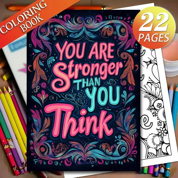 EGNMCR Adult Coloring Book Stress Relieving Coloring Book Children's Drawing Book Art Picture Book 22 Pages a book
