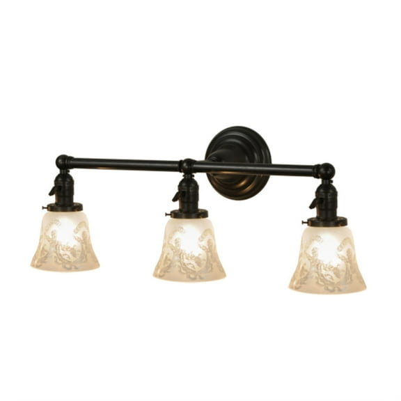 Meyda 146608 25 in. Revival Wreath & Garland 3 Light Vanity Light