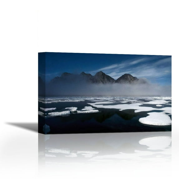 Ice floes in pond inlet, northeast Baffin Island, Canada - Contemporary Fine Art Giclee on Canvas Gallery Wrap - wall décor - Art painting - 36 x 23 Inch - Ready to Hang