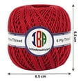 thumbnail image 2 of IBA Indianbeautifulart KnittingCottonCord 6 ply Crafts Thread Waterproof 0.5mm DIY Beading Crafts Thread String For Bracelet Necklace Jewelry Making (Red), 2 of 5