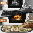 thumbnail image 4 of Cabin Fireplace Hearth Rug Fireplace Mats Cabin Southwestern Fireproof Rug Fire Resistant Mat for Wood Stove Floor for Kitchen Indoor Outdoor(27 x 48 Inch,Nostalgic), 4 of 5