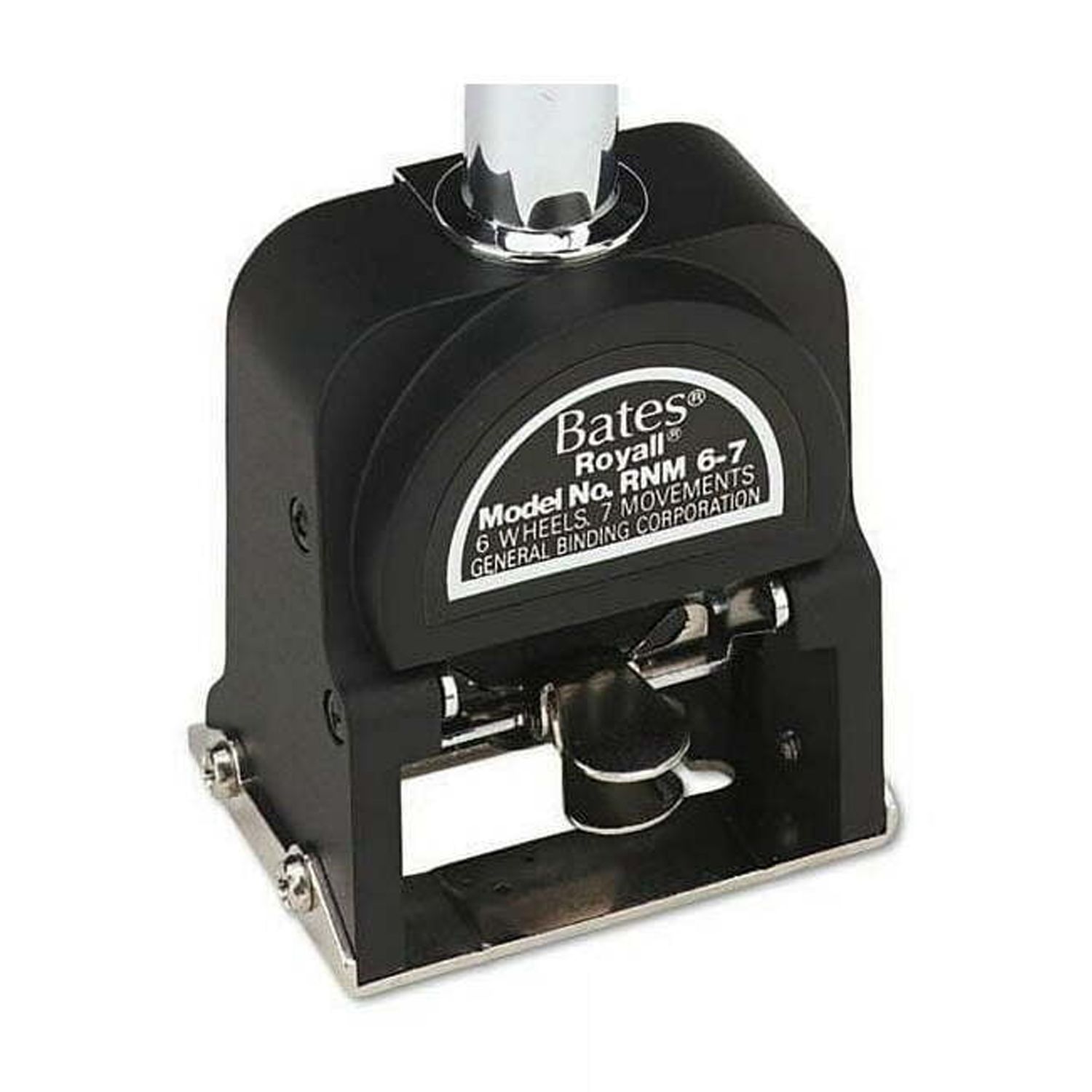 Advantus Royall Economy Numbering Machine, Six Wheels, Pre-inked/re-inkable, Black
