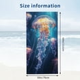 thumbnail image 3 of PHYHOO Jellyfishes Print Sand Free Microfiber Beach Towel Lightweight Oversized Quick Dry for Kids &amp; Adults for Swimming, Pool, Camping, Yoga, Traveling Essentials 30x60in, 3 of 8