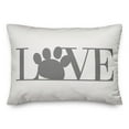 thumbnail image 2 of Creative Products Love Paw Print 14x20 Spun Poly Pillow, 2 of 3