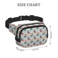 thumbnail image 4 of Fotbe Skiing penguin Cangurera Cuadrada con Estampado de Doble Capa, Bolsa de Cintura Ajustable Mini para Hombres y Mujeres, 4 of 9