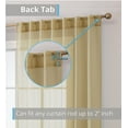 thumbnail image 3 of THD Scarlett Semi Sheer Pocket Top & Back Tab Lightweight Window Curtains Drapery Panels, 2 Panels, 3 of 4
