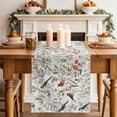 thumbnail image 2 of Pastoral Botanical Table Runner, Summer Birds Spring Floral Washable Cotton Linen Table Runners 72 Inches Long, Dresser Scarf Runner for Dining/Coffee/Kitchen/TV Stands/Cabinets 13''x72'', 2 of 8