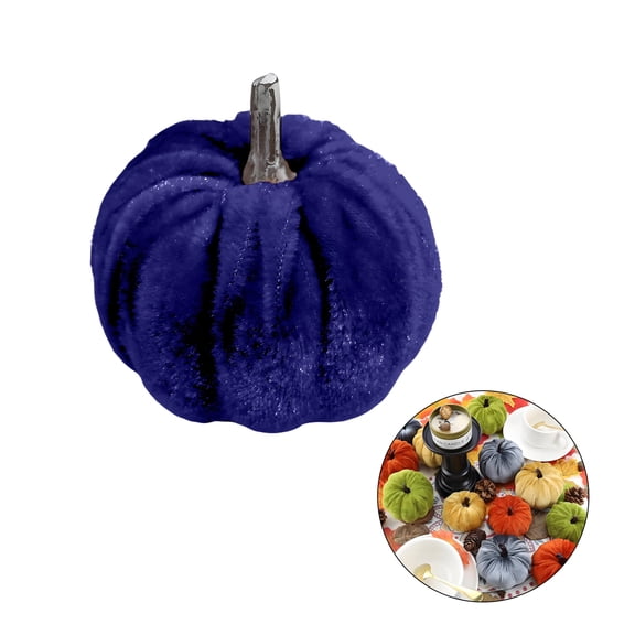 GARDVORA Pumpkins for Decorating,Charming Mini Display Halloween Decorations,Realistic Bright Pumpkin Autumn Decorations for Home,Blue