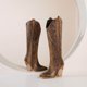 thumbnail image 4 of Otoño e invierno, botas cálidas de talla grande para mujer, tacón de cuña, tacón superalto, estampado de serpiente, botas altas Wmkox8yii sa2523, 4 of 9