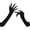 Style B - Attached, variant on Claw Gloves, Finger Claws Gloves with Nails Black Costume Demon Vampire Cat Woman Accessories Halloween