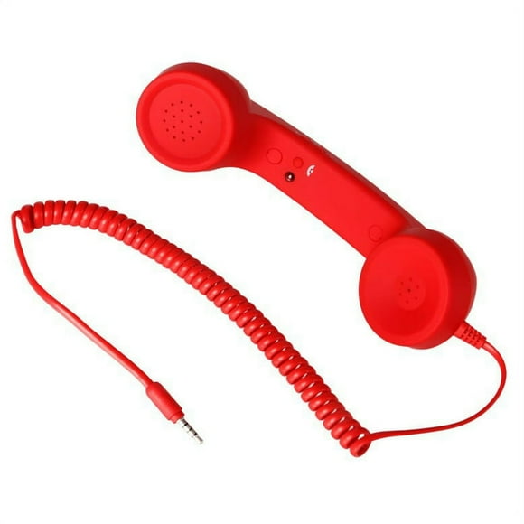 MesaSe Vintage Retro Telephone Handset Cell Phone Receiver MIC Microphone for Cellphone Smartphone 3.5 mm Socket