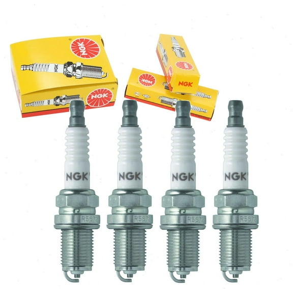 4 pc NGK 1086 Standard Spark Plugs for 12691-6771-1 12691-6771-6 12691-67710 22401-V5014 3183 Q14R-U11 Ignition Wire Secondary