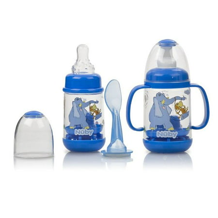 baby food bottle Feeder Infant Bottle  Set   Nuby Walmart.com  Blue Printed