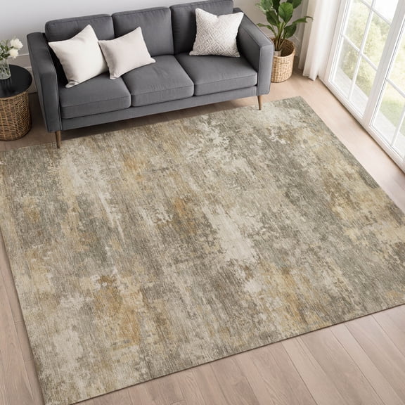 Addison Rugs Mayfield Premium Machine Washable Transitional Casual Taupe Rectangle Rug, 10' x 14'