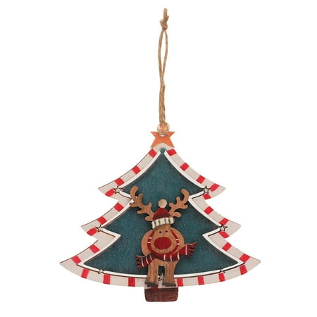

Veki Decoration Pendant Wooden Creative Pendants Christmas Tree Christmas Cartoon Home Decor Decorated Garland for Front Door