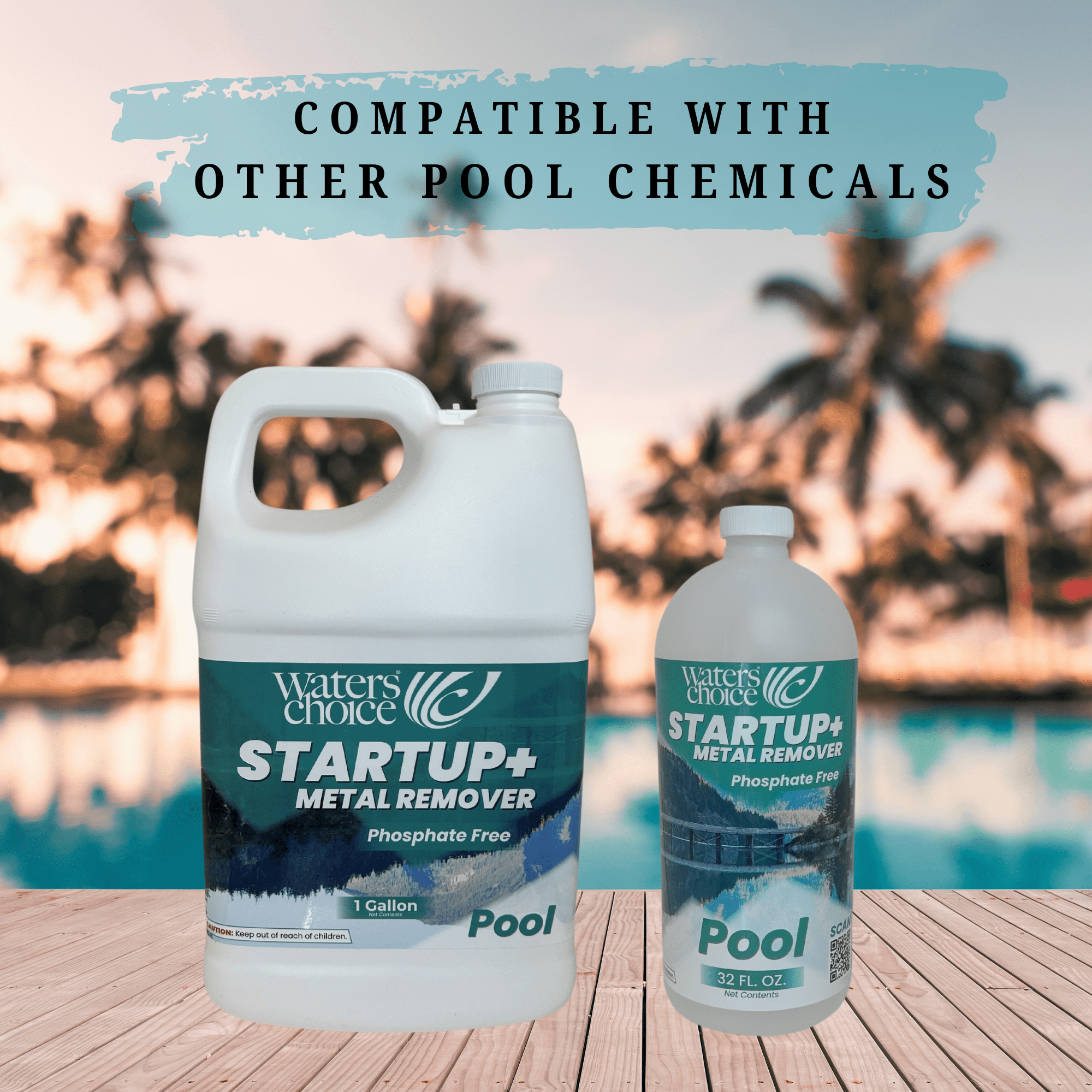 Waters Choice Startup+ Pool Metal Remover, Phosphate-Free, 1 Gallon