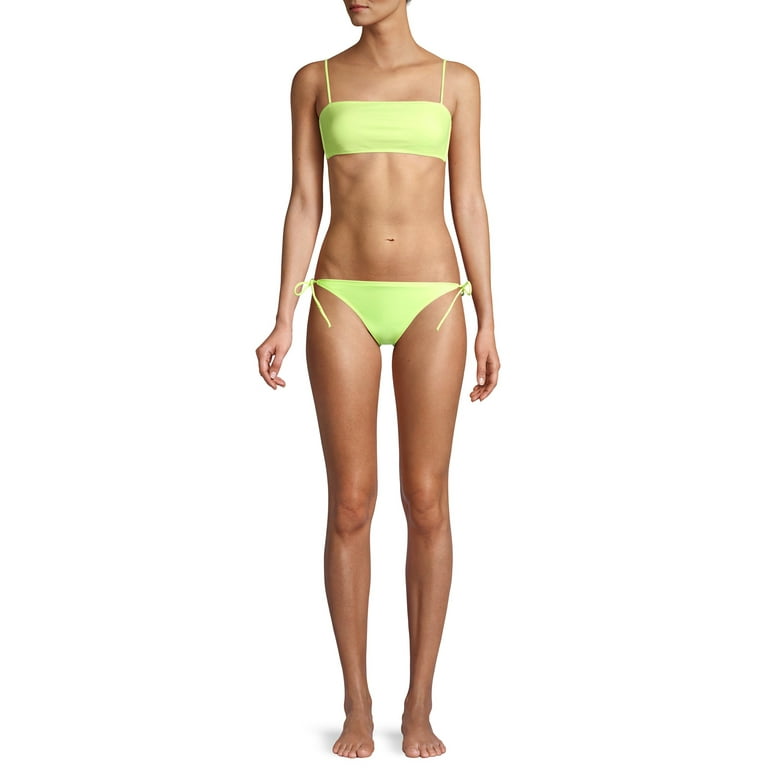 New NOBO No Boundaries Womens Jrs XL Bird of Paradise Tie Front Bikini Swim  Top