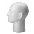 thumbnail image 4 of 1Pcs Mâle Styromousse Mousse Mannequin Mannequin Tête 11" Perruque Affichage Chapeau Verres, 4 of 6