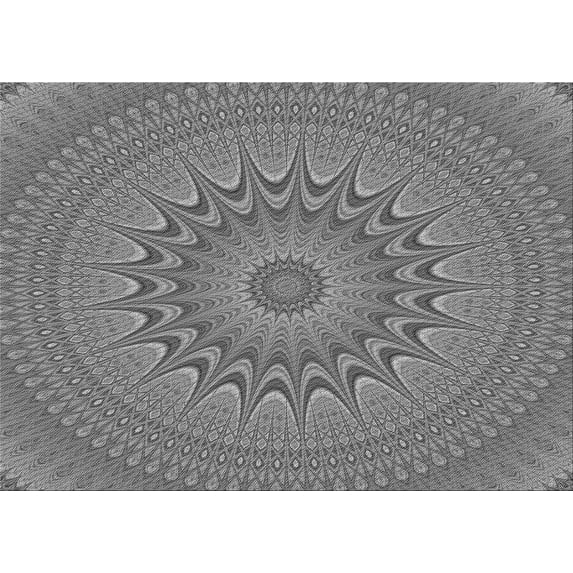 Ahgly Company Indoor Rectangle Patterned Carbon Gray Area Rugs, 3' x 5'
