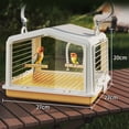thumbnail image 2 of Portable Outdoor Birdcage Adjustable Shoulder Strap Opposite Direction Horizontal Wire Mesh Parrots, 2 of 8