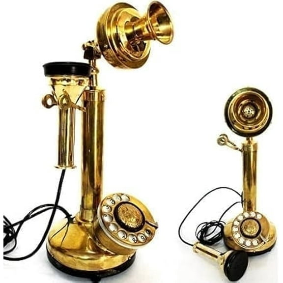 Decor Antique Brass Vintage Candlestick, Gold Finish, Antique Design, Christmas