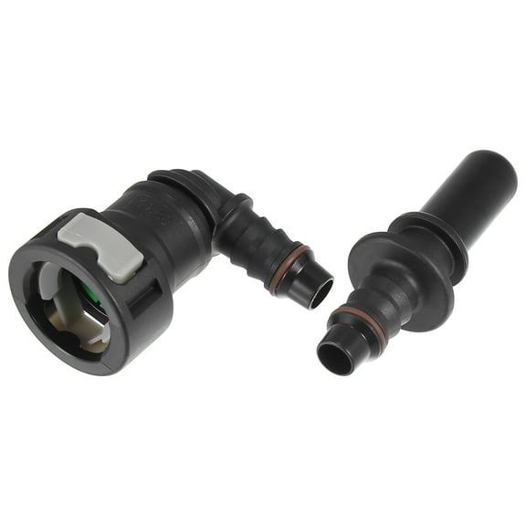 Unique Bargains 11.8mm SAE to 10mm 90 Degree Fuel Line Hose Quick Release Connector Disconnect Durable Hose Nylon 2PCS