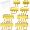 thumbnail image 1 of 8 Pieces 4 Sizes Slide Clasp Lock Necklace Connector Multi Strands Slide Tube Clasps with Storage Box for Layered Bracelet Necklace Jewelry Crafts, 1 of 5