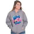 thumbnail image 4 of Airbrushed Dubble Bubble Big Poppa Unisex Plus Size Zip Hoodie Brisco Brands 2X, 4 of 5