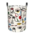 thumbnail image 1 of Balery Aabstract Eyes Cesta de ropa redonda con asas, impermeable, independiente, para ropa, juguetes, dormitorio y familia-Small, 1 of 6
