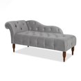 thumbnail image 1 of Samuel Tufted Roll Arm Chaise Lounge Opal Grey, 1 of 16