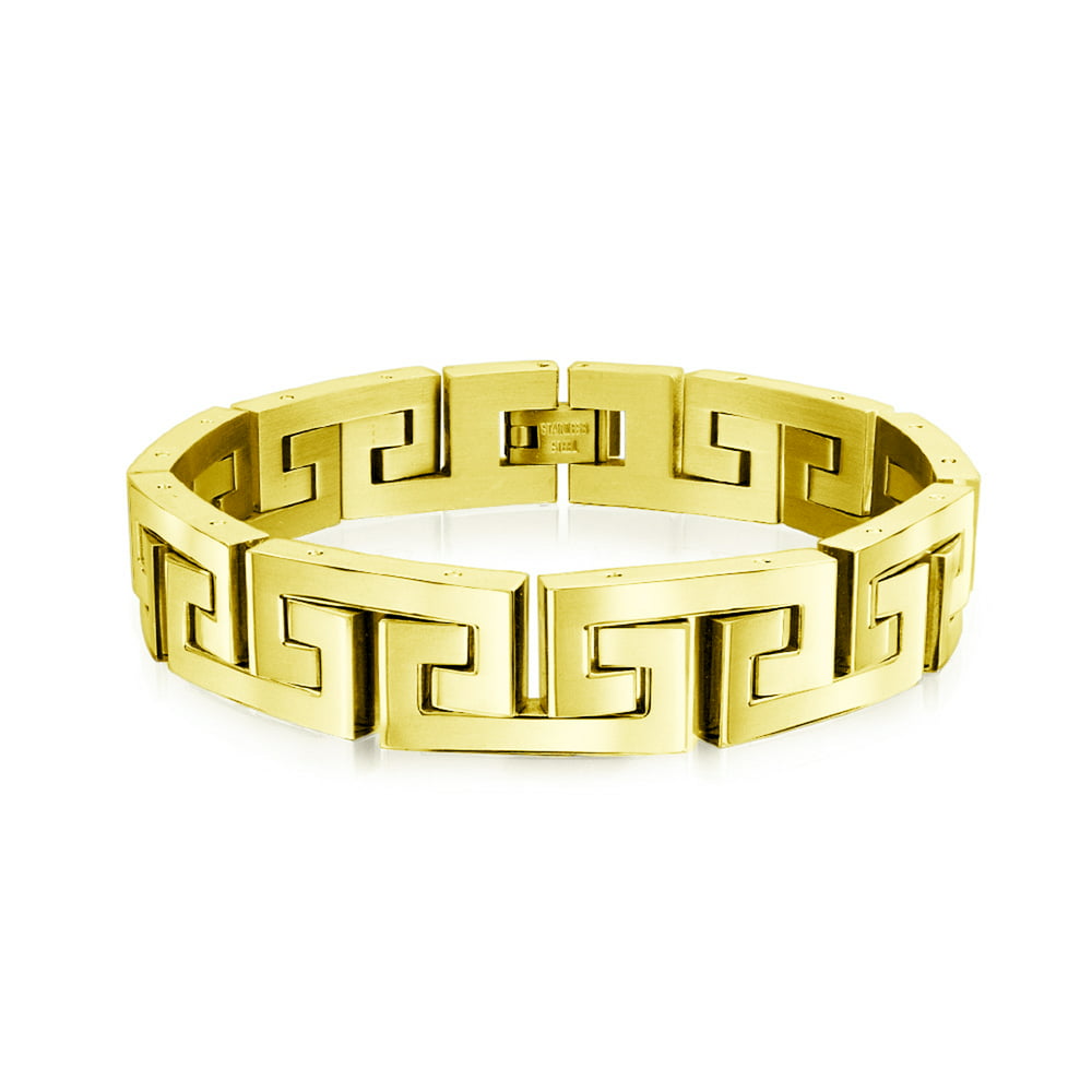 Bling Jewelry - Strong Masculine Geometric Fancy Design Greek Key ...