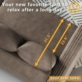 thumbnail image 5 of 102.4'' Oversized Corduroy Couch, Modular Sectional Sofa with Ottoman, Upholstered 4 Deep Seat L Shape Sofa, Convertible Cloud Couches with Chaise Lounge for Living Room, Apartment, Camel, 5 of 11
