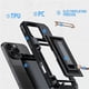 thumbnail image 4 of For iPhone 16 Pro Max Case TPU + PC Armor Shockproof Phone Cover with Card Holder - Black, 4 of 5