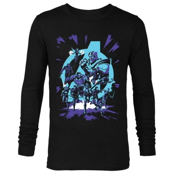 Marvel Avengers: Endgame Super Heroes vs. Thanos - Long Sleeve T-Shirt for Men - Customized-Black