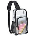 thumbnail image 2 of MUSOIE Clear Sling Bag for Stadium Events Crossbody Bag Purses for Women Men Fanny Pack Chest Bag, 2 of 8