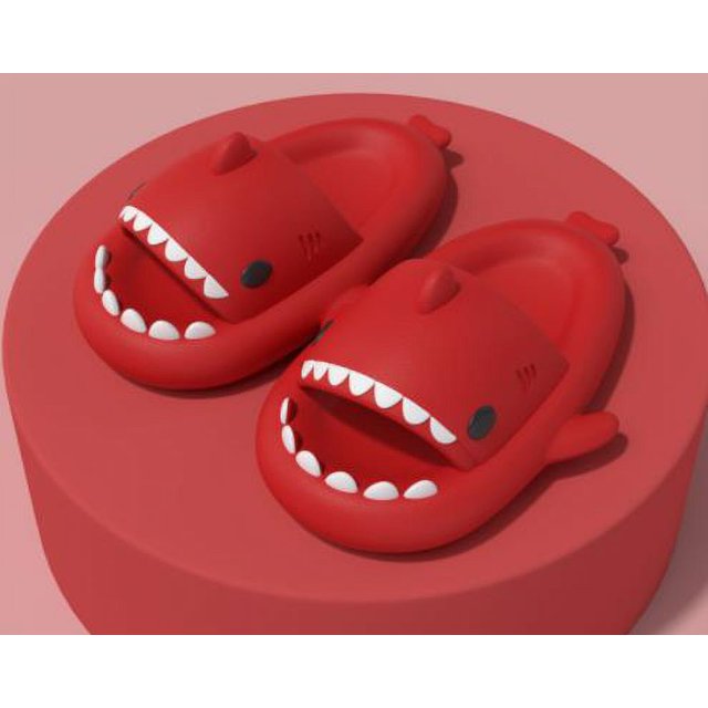 Tamaño 46 47 2023 verano hombre mujer tiburón zapatillas pareja bebé fondo grueso baño casa zapatilla interior hogar niños chanclas Tan Jianjun unisex