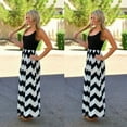 thumbnail image 1 of Tenue d'Été Tendance Sans Manches pour Mère et Fille, Robe Maxi Bohème à Rayures, Montage, 1 of 4