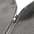 thumbnail image 5 of hotojiny Mens Quarter Zip Pullover Casual Textured Golf Shirts Lightweight Long Sleeve Sweatshirt for Hiking Workout(Gray,Small), 5 of 7