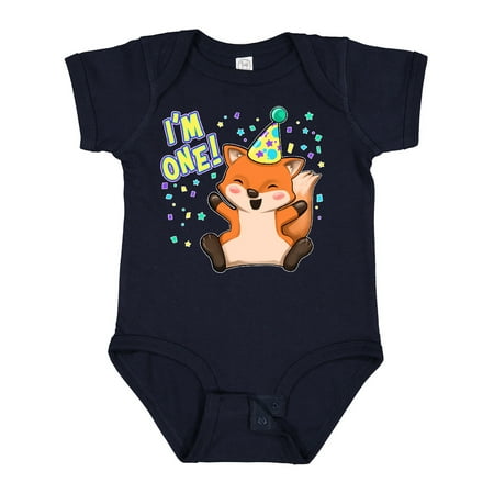 

Inktastic I m One!- Cute Fox Birthday Gift Baby Boy or Baby Girl Bodysuit