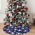 thumbnail image 5 of Picia Lama in Space Print Christmas Tree Skirt , Christmas Tree Skirt Ornaments for Merry Christmas Holiday Party Decorations Indoor Outdoor-48", 5 of 7
