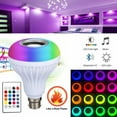 thumbnail image 3 of E27 Bluetooth Light Bulb with Speaker,RGBW Remote Control Bluetooth Music Bulb Light LED Smart Bulb Colorful Music Bulb Stage Light for Bar Decoration,Home,KTV,Party,Restaurant, 3 of 8