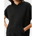 thumbnail image 5 of Viscose Kangaroo Pocket Detail Short Sleeve Hooded Sweathirt, 5 of 6