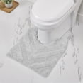 thumbnail image 4 of Better Trends 4 Piece Bathroom Rug Set 100% Cotton Extra Soft Tufted Bath Rug Water Absorbent Non-Slip Bath Mat Machine Washable (White) Hugo Collection, 4 of 8