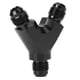 thumbnail image 2 of Adaptador de montaje de 3 vías de aleación de aluminio tipo Y AN6 6AN macho a 2X AN6 6AN macho negro Jadeshay A, 2 of 8