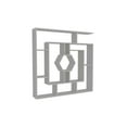 thumbnail image 3 of Labrina Geometric Open Shelves Bookcase, White, 3 of 5