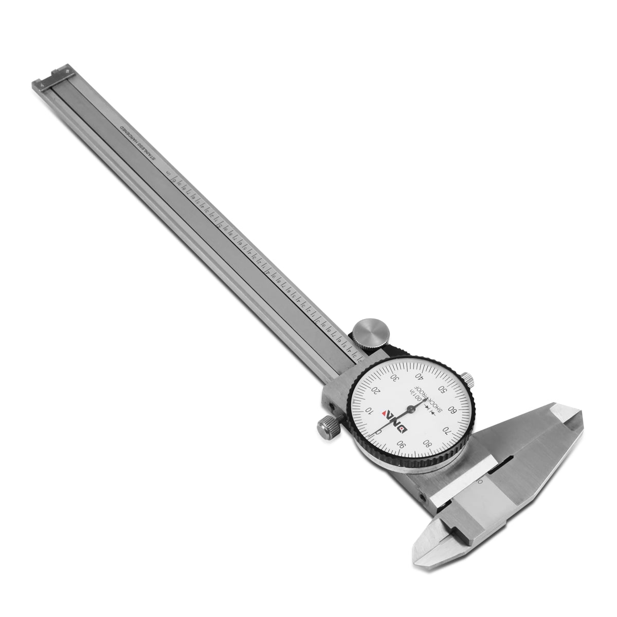 Premium-Grade Stainless Steel Dial Caliper, 6 Inch, Shockproof Measuring Micrometer w/ Lockable Head